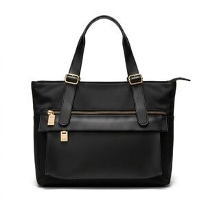 [JUST IN] LJS Collection Elegant Shoulder Bag Tote Black Gold Carry On 17x12”